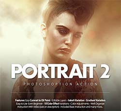 极品PS动作－魔幻光斑：Portrait 2 Photoshop Action